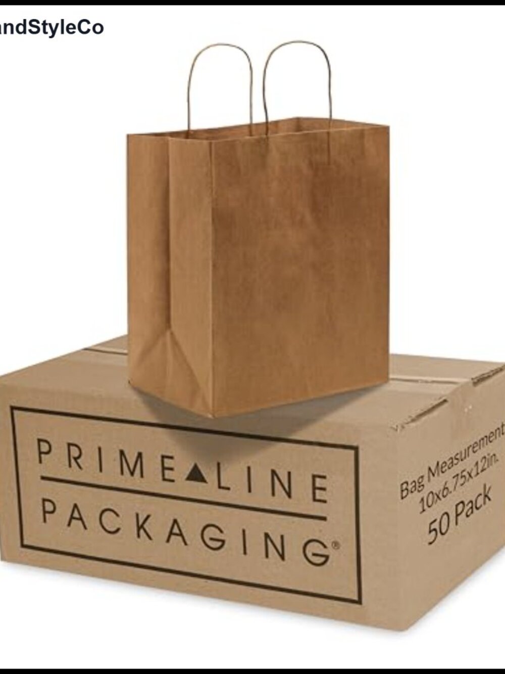 Kraft Paper Gift Bags with Handles 50 Pack Medium Shopping Bags